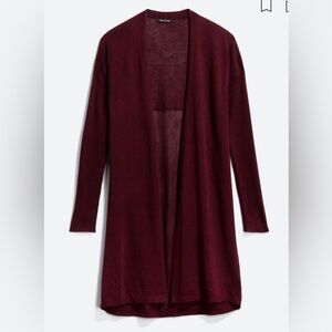 Pink Clover Small Maroon Long Lyla Duster Cardigan